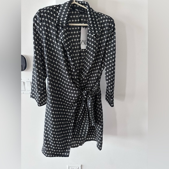 Zara Dresses & Skirts - Zara Suit Wrap Dress NWT